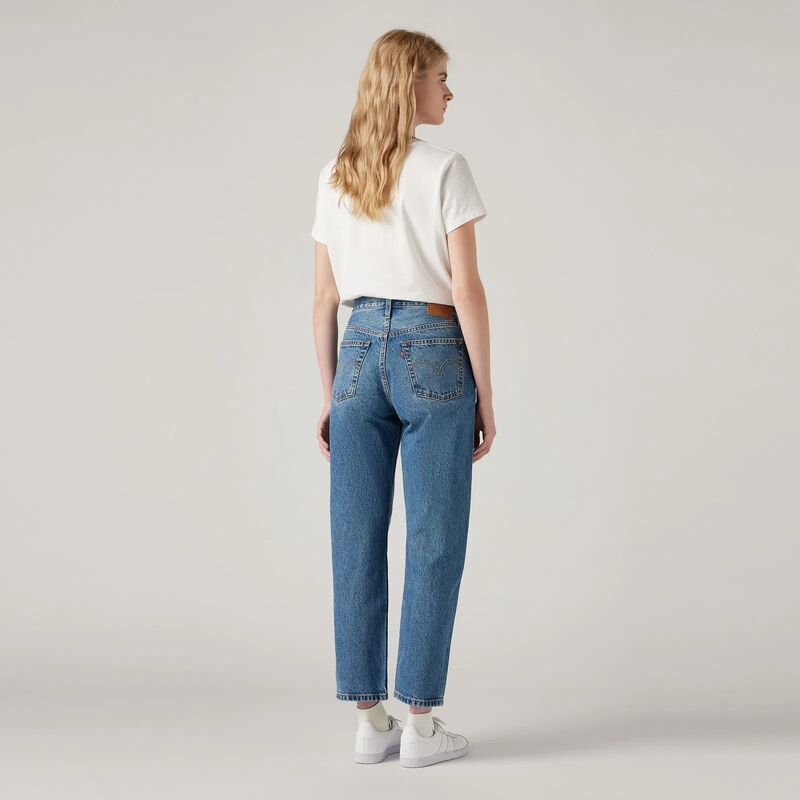 501 - CROP Kadın Mavi Denim Pantolon - A7739