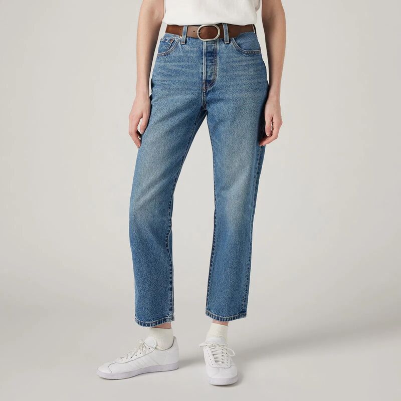 501 - CROP Kadın Mavi Denim Pantolon - A7739