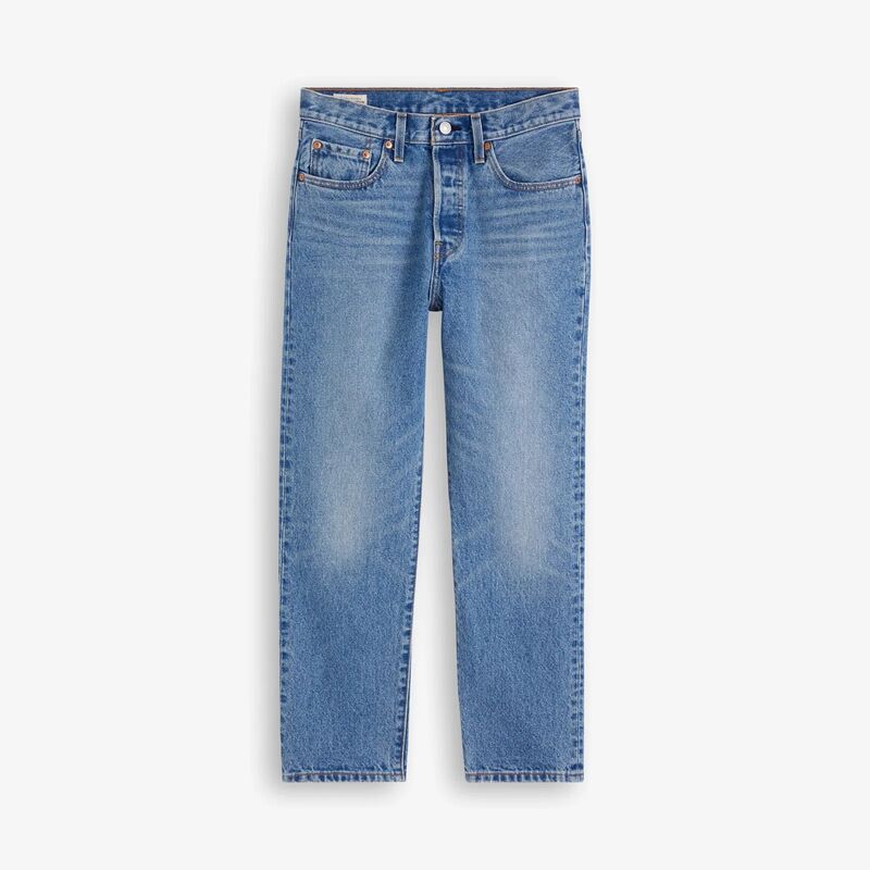 501 - CROP Kadın Mavi Denim Pantolon - A7739