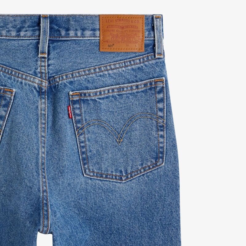 501 - CROP Kadın Mavi Denim Pantolon - A7739
