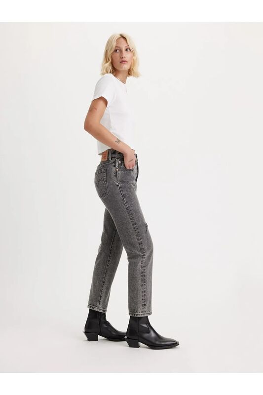 501 - CROP Kadın Mavi Denim Pantolon - A7739