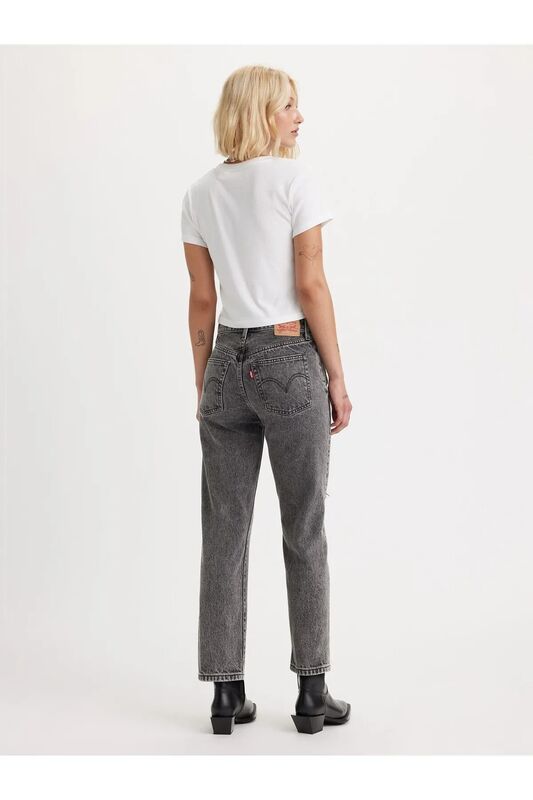 501 - CROP Kadın Mavi Denim Pantolon - A7739