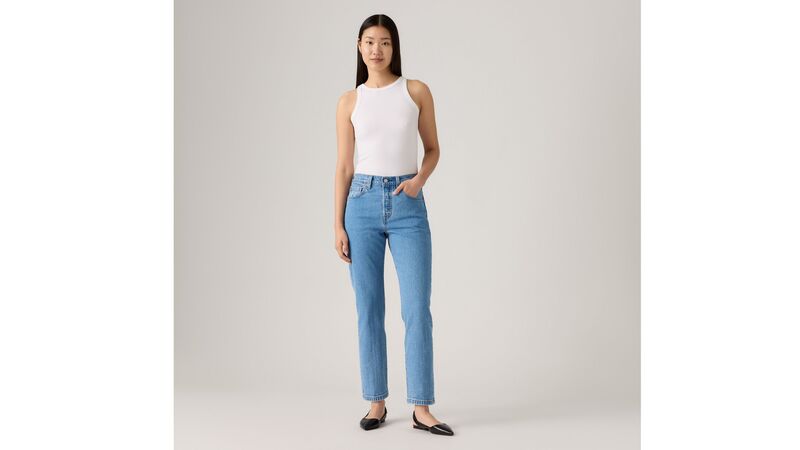 Levi's - 501 CROP LOCAL Kadın Mavi Denim Pantolon - A7739