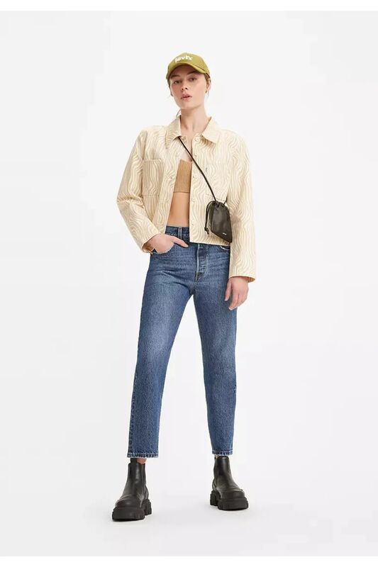 Levi's - 501 CROP LOCAL TR ETHEREAL ECRU Kadın Mavi Jean - A7739