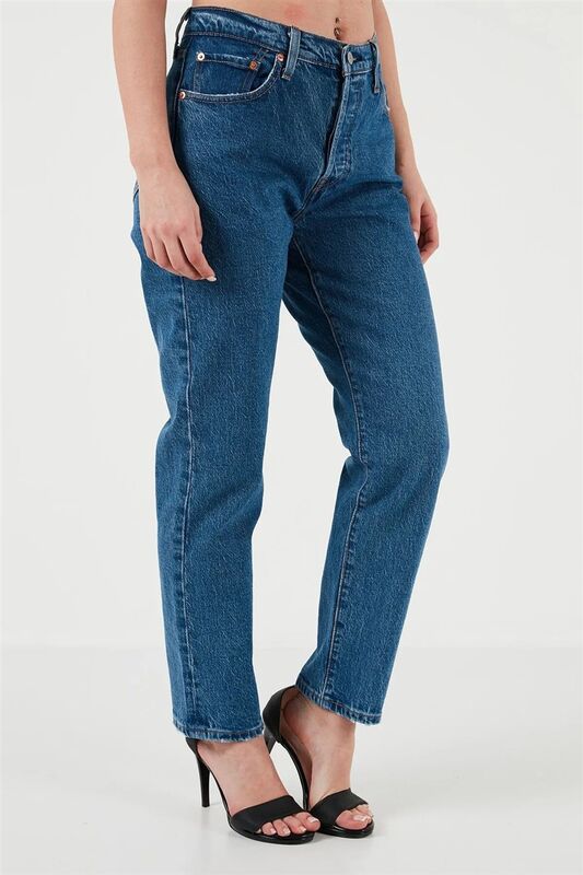 501 CROP LOCAL TR NO RUSH Kadın Mavi Jean - A7739