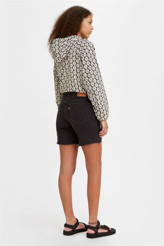 501 MID THIGH SHORT TR LUNAR BLACK Kadın Siyah Şort - 003VF