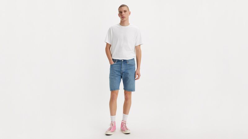501 ORIGINAL SHORTS 9AM ON BATTERY SHO Erkek Mavi Şort - 36512