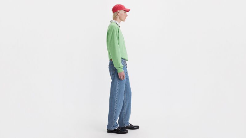 568™ LOOSE STRAIGHT BLUE ESSENTIALS Erkek Gri Jean - 29037