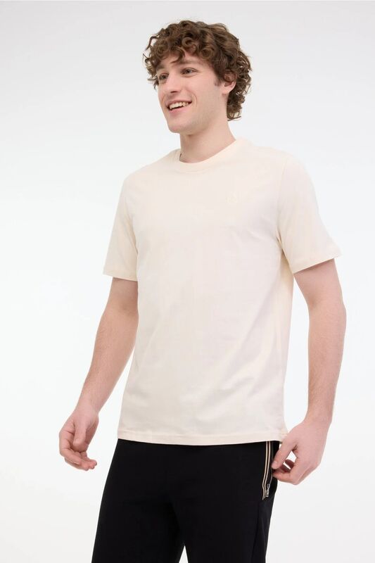 Lumberjack - 5FM MB CT102 C NK T-SH 5FX Erkek Bej T-Shirt - 101939392