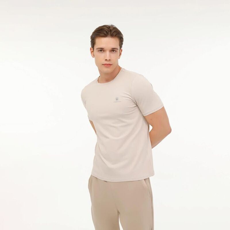 Lumberjack - 5M MB CT110 PM C NK T-SH 5FX Erkek Bej T-Shirt - 101952782