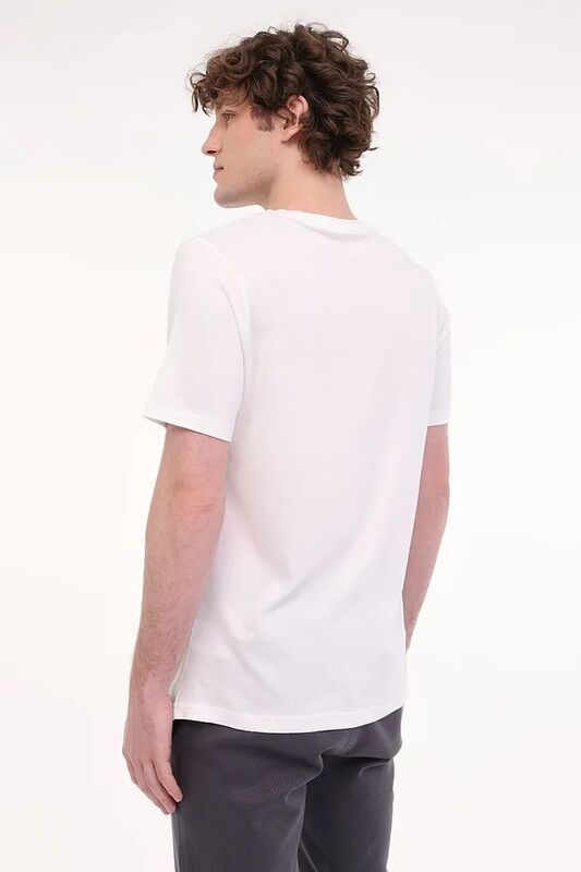 5M MB CT110 PM C NK T-SH 5FX Erkek Beyaz T-Shirt - 101939416