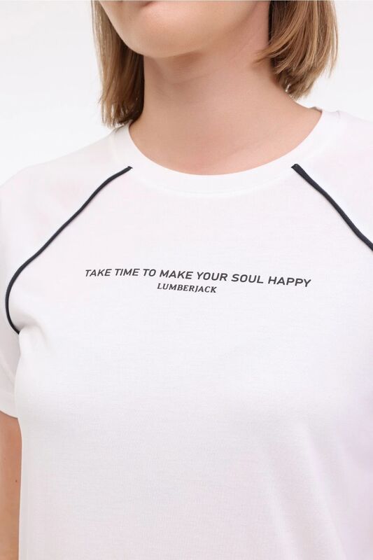 5M WL ANISA 11MS425 5FX Kadın Beyaz T-Shirt - 101940864