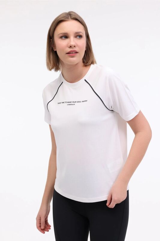 Lumberjack - 5M WL ANISA 11MS425 5FX Kadın Beyaz T-Shirt - 101940864