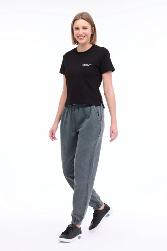 5M WL ANNA 11 5FX Kadın Siyah T-Shirt - 101931824