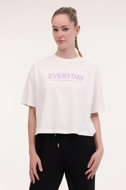 Lumberjack - 5M WL FREYA 11SY790 5FX Kadın Bej T-Shirt - 102006718