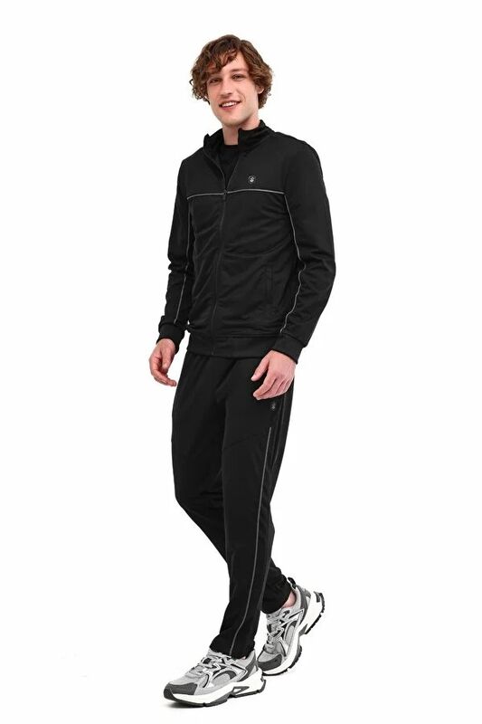 5W MB CT176 LEON T.SUIT 5PR Erkek Siyah Eşofman Takımı - 102024300