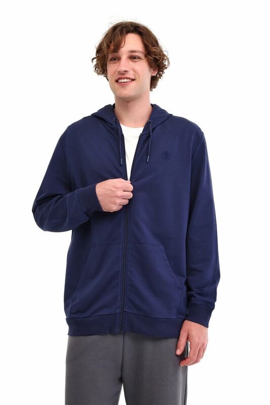 Lumberjack - 5W MB SN72 FZ HOD 5PR Erkek Koyu Mavi Sweatshirt - 102024356