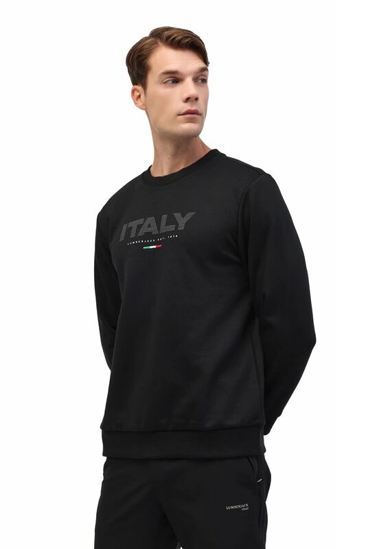 Lumberjack - 5W ML GALE 16ITL701 5PR Erkek Siyah Sweatshirt - 102024103