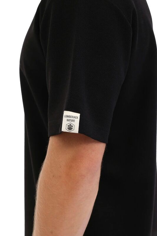 5W ML NECK 11BS60 5PR Erkek Siyah T-Shirt - 102054775