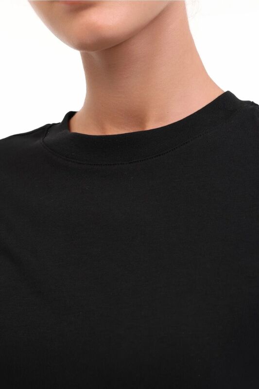 5W WB 11ASYA-T 5PR Kadın Siyah T-Shirt - 102027270