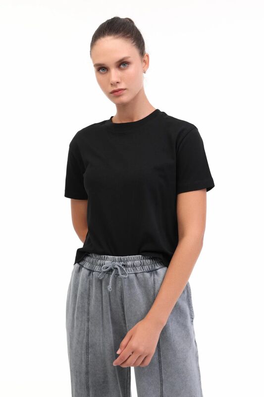 Lumberjack - 5W WB 11ASYA-T 5PR Kadın Siyah T-Shirt - 102027270