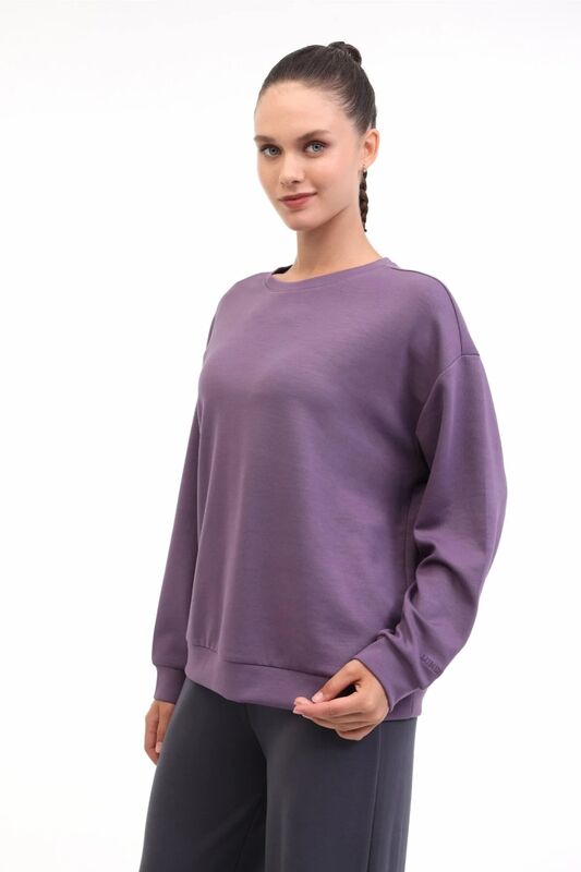 Lumberjack - 5W WB 16ALICE-C CK97 5PR Kadın Mor Sweatshirt - 102032889