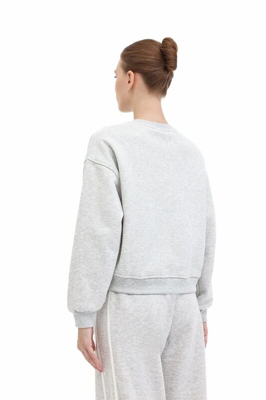 5W WB 16AMMY-C 5PR Kadın Gri Sweatshirt - 102027300