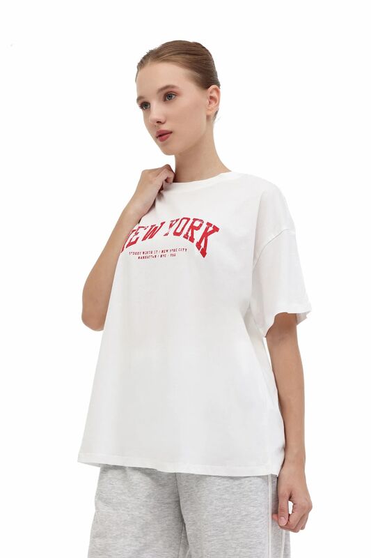 Lumberjack - 5W WL 11KAROK BTS809 5PR Kadın Bej T-Shirt - 102021454