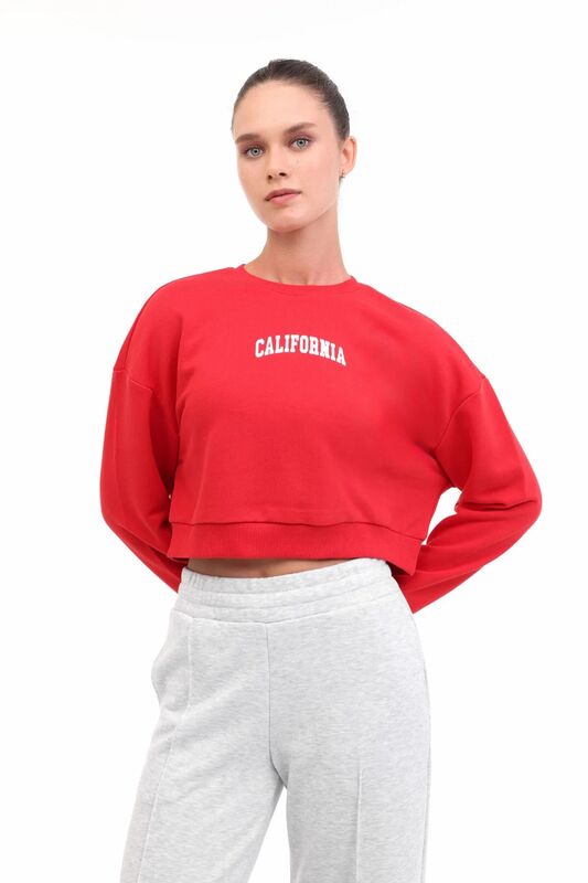 Lumberjack - 5W WL 16KUTAN BTS799 5PR Kadın Kırmızı Sweatshirt - 102021464