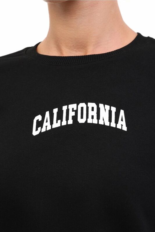 5W WL 16KUTAN BTS799 5PR Kadın Siyah Sweatshirt - 102021465