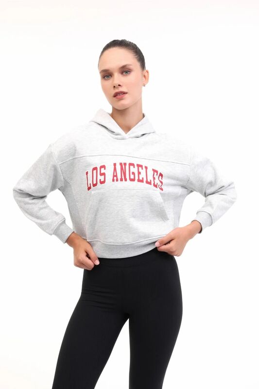 Lumberjack - 5W WL 17JAAM BTS802 5PR Kadın Gri Sweatshirt - 102021468