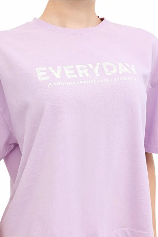 5W WL FREYA 11SY790 5PR Kadın Mor T-Shirt - 102054402