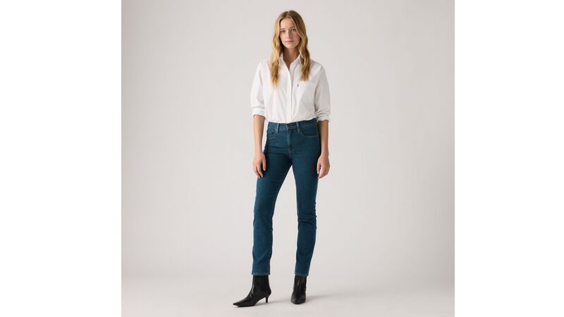 724 HIGH RISE STRAIGHT TORN BALL GOWN Kadın Mavi Denim Pantolon - 18883