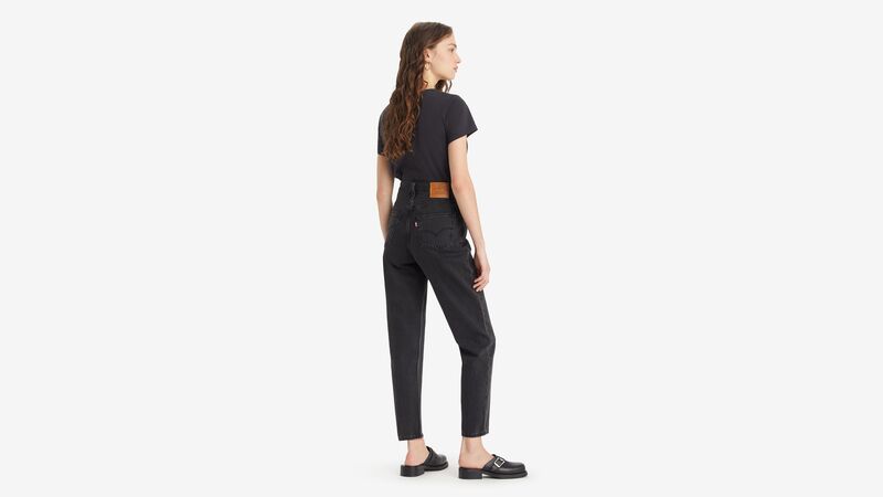 80S MOM JEAN TR NOT TO INTERRUPT Kadın Siyah Denim Pantolon - A9385
