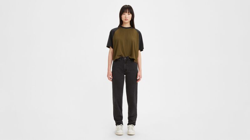 80S MOM JEAN TR NOT TO INTERRUPT Kadın Siyah Denim Pantolon - A9385