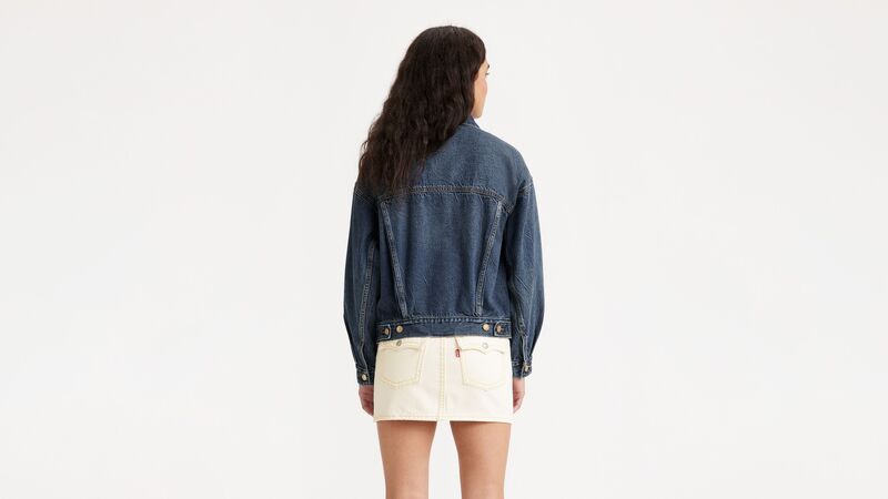 90S TRUCKER WONDERLUST Kadın Lacivert Denim Ceket - A1743
