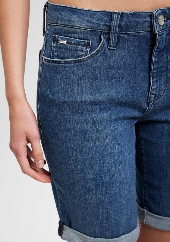 ALEXIS Kadın Dark Gold Denim Şort - M14415