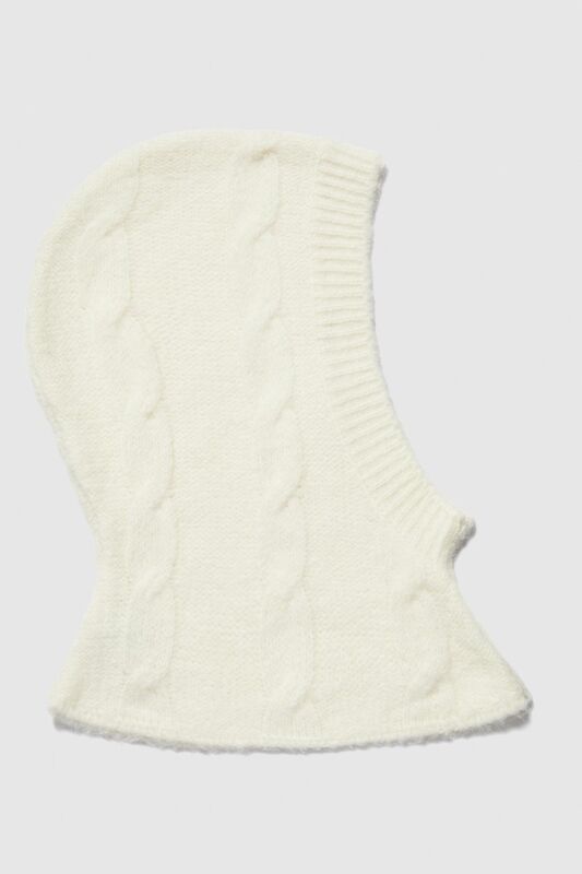 Alpaka Yün Karışımlı Balaklava Kadın Beyaz Balaklava - 323A123WMA00D