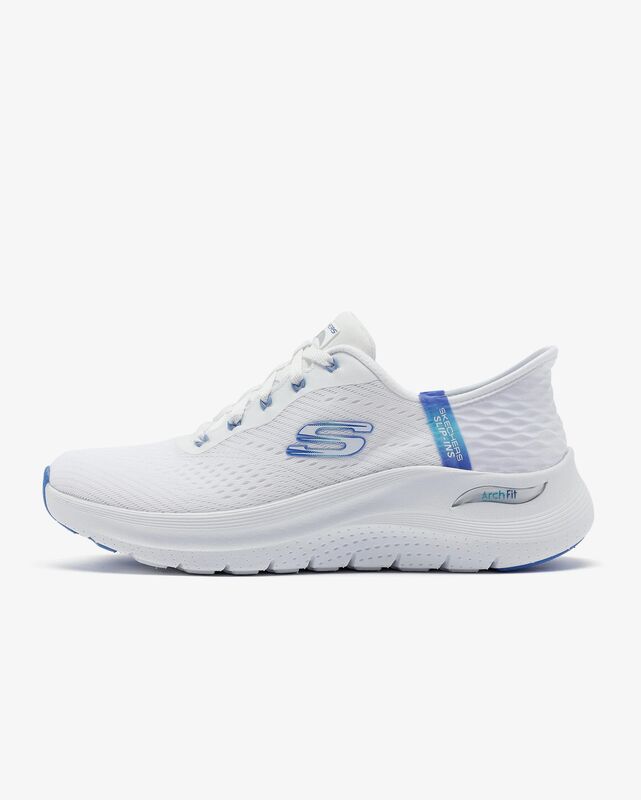 Skechers - ARCH FİT 2.0 - EASY CHİC Kadın Beyaz/Mavi Spor Ayakkabı - 150066TK