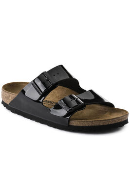 Birkenstock - Arizona BF Patent Kadın Beyaz Terlik - 1005294