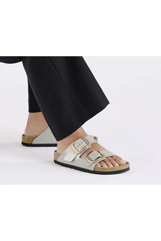 ARIZONA BIG BUCKLE NL HIGH SHINE Kadın Gri Terlik - 1029391