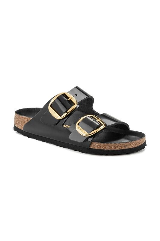 Birkenstock - ARIZONA BIG BUCKLE NL HIGH SHINE Kadın Siyah Terlik - 1021476