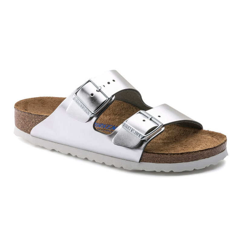 Birkenstock - Arizona Nl SFB Metallic Kadın Gri Terlik - 1005961 Birkenstock - Arizona Nl SFB Metallic Kadın Gri Terlik - 1005961