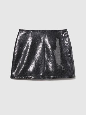 Sisley - Astarlı Payetli Mini Etek Kadın Mix Etek - 323A4XJTL001Z