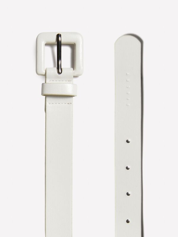 Aynı Renk Kaplamalı Tokalı Eko-Deri Kemer Kadın Mavi Kemer - 325P6QBXWL030