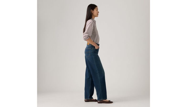 BAGGY DAD LOCAL Kadın Mavi Denim Pantolon - 001TI