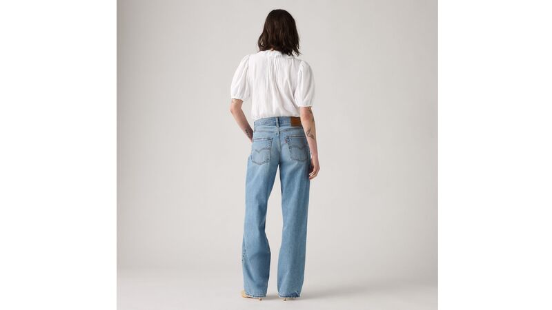 BAGGY DAD LOCAL Kadın Mavi Denim Pantolon - 001TI