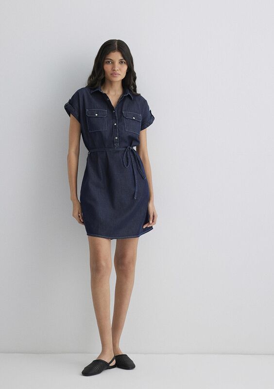 BARBARA Kadın Elbise - M130548 Rinse Denim