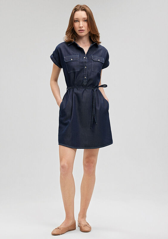 BARBARA Kadın Elbise - M130548 Rinse Denim