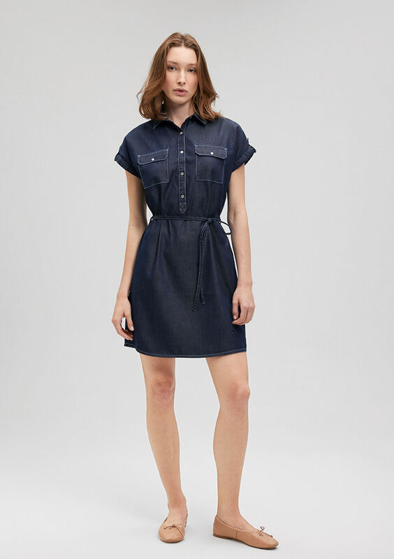 BARBARA Kadın Elbise - M130548 Rinse Denim